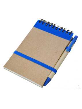 Zápisník s čistými stranami 90x140 / 140 strán s perom > modrá