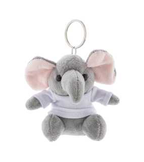 Plyšový prívesok na kľúče s slonom > šedá