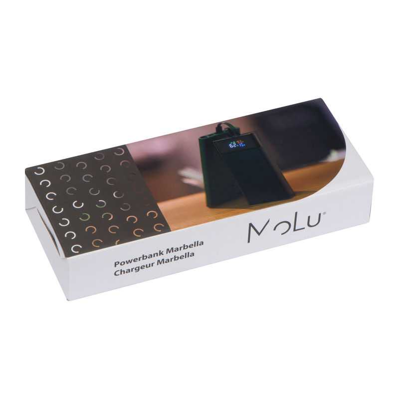 Powerbank Marbella, 20.000 mAh (MoLu) > čierna