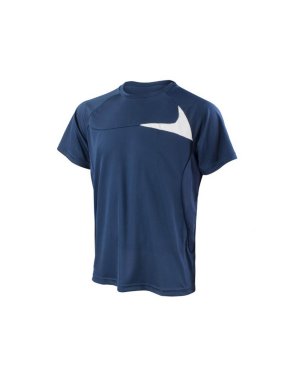Pánske tričko (SPIRO MENS DASH TRAINING SHIRT) > modrá (navy) / biela > 3XL