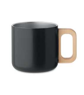 Dvojstenný nerezový hrnček 350 ml > čierna