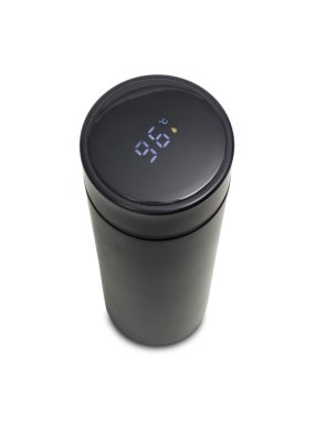 Termoska 420 ml s teplomerom > čierna