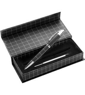 Guličkové pero v krabičke  > čierna / strieborná