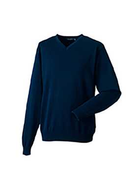 Pánsky sveter(V-Neck Knitted RUSSELL) > modrá (frenchnavy) > 3XL