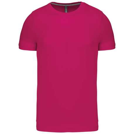 Pánske tričko (KARIBAN MENS SHORT SLEEVE ROUND NECK T-SHIRT) > ružová (fuchsia) > M