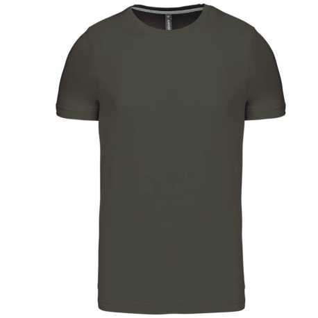 Pánske tričko (KARIBAN MENS SHORT SLEEVE ROUND NECK T-SHIRT)>zelená (dark khaki)>S
