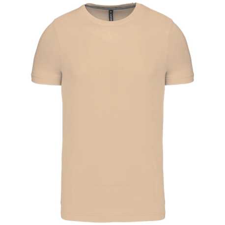 Pánske tričko (KARIBAN MENS SHORT SLEEVE ROUND NECK T-SHIRT)>hnedá (light sand)>S