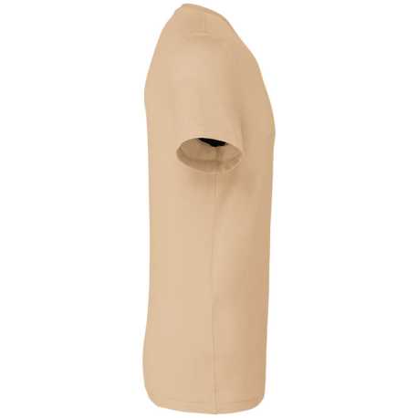 Pánske tričko (KARIBAN MENS SHORT SLEEVE ROUND NECK T-SHIRT)>hnedá (light sand)>S