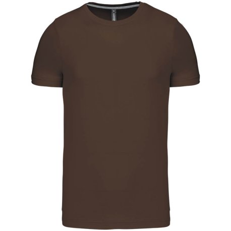 Pánske tričko (KARIBAN MENS SHORT SLEEVE ROUND NECK T-SHIRT)>hnedá (chocolate)>2XL