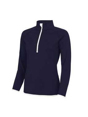 Dámska mikina (Just Cool WOMEN'S COOL 1/2 ZIP SWEAT)>modrá(french navy) / biela(arctic)>S