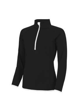 Dámska mikina (Just Cool WOMEN'S COOL 1/2 ZIP SWEAT) > čierna (jet) / biela (arctic) > XS