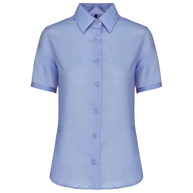 Dámska košela (KARIBAN LADIES SHORT SLEEVE SHIRT) > modrá (bright sky) > M