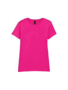 Dámske tričko(GILDAN SOFTSTYLE 155) > ružová (heliconia) > M
