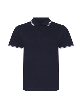 Pánska polokošeľa (Just Polos STRETCH TIPPED POLO) > modrá (navy) / biela > XL