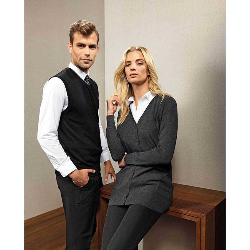 Pánsky sveter (PREMIER MENS SLEEVELESS SWEATER  COTTON/ACRYLIC) > čierna > M