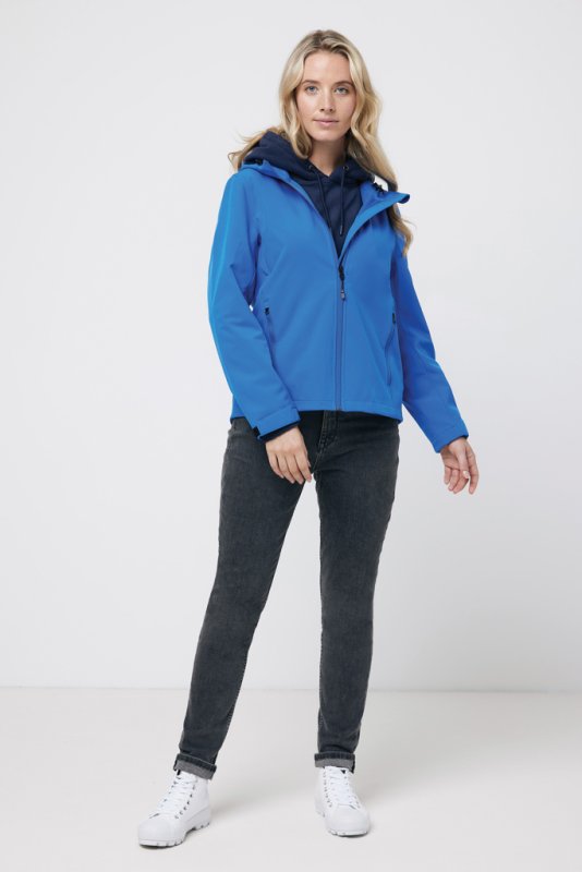 Dámska soft shell bunda Iqoniq Makalu z recykl. polyesteru > modrá (royal) > M