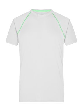 Pánske tričko(JN Mens Sport T-Shirt) > biela / zelená (bright) > 2XL