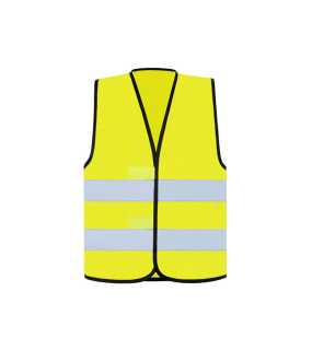 Unisex vesta (Korntex SAFETY VEST "WOLFSBURG" - BLACK HEM) > žltá > XL