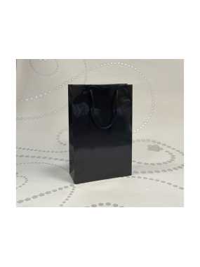 Papierová taška (LUXURY LINE) > čierna > 23x9x35 cm