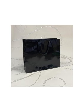 Papierová taška (LUXURY LINE) > čierna > 32x10x28 cm