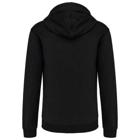 Unisex mikina (KARIBAN CONTRAST HOODED FULL ZIP SWEATSHIRT) > čierna / červená > M