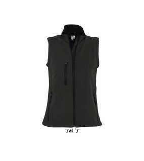 Dámska vesta (SOLS WOMEN SLEEVELESS SOFTSHELL JACKET) > čierna > M