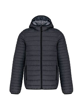 Pánska bunda (Kariban"MEN'S LIGHTWEIGHT HOODED DOWN JACKET")>šedá (marl dark)>XL