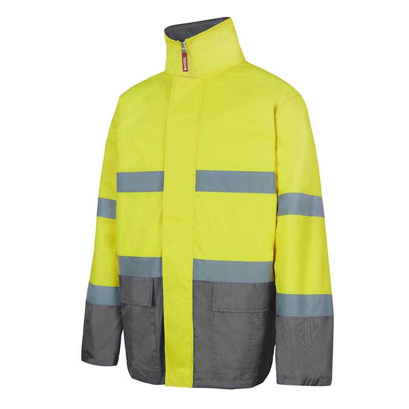 Pánska bunda (VELILLA HV TWO-TONE PARKA) > šedá / žltá (hi-vis) > S