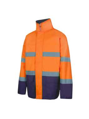 Pánska bunda (VELILLA HV TWO-TONE PARKA) > modrá (marine) / oranžová (hi-vis) > 4XL