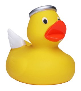 Kačička do vane (MBW Squeaky duck angel) > žltá / oranžová