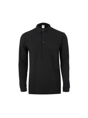 Pánska polokošeľa (MUKUA LONG-SLEEVE POLO 210) > čierna > 5XL