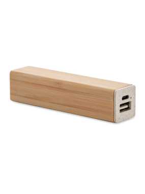 Bambusová powerbanka 2200 mAh > hnedá (wood)