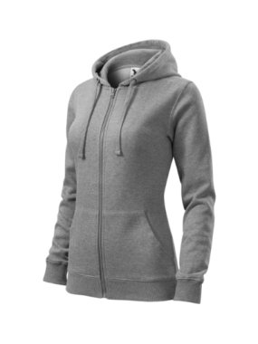 Dámska mikina (MALFINI Trendy Zipper) > sivá (tmavý melír) > L