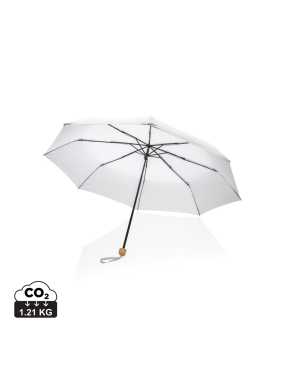 20,5" bambusový dáždnik > biela