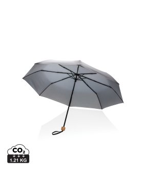 20,5" bambusový dáždnik > šedá (anthracit)