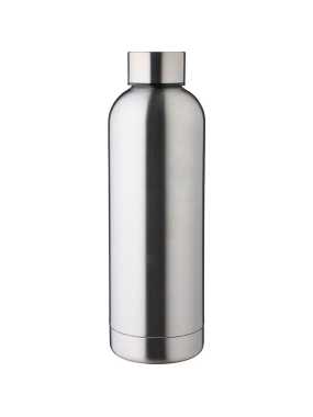 Matná fľaša z recyklovaného nerezu (500 ml) > čierna > strieborná