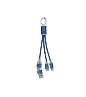 Nabíjací kábel 4v1, typ C > modrá (french navy)