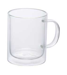 Dvojstenný sklenený hrnček Caracas, 350 ml > transparentná