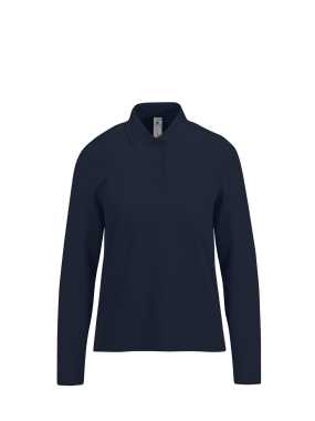 Dámska polokošeľa (B&C MY POLO 180 LSL /WOMEN) > modrá (navy) > M