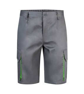Pánske krátke nohavice (VELILLA TWO-TONE SHORTS) > šedá / zelená (lime) > 46