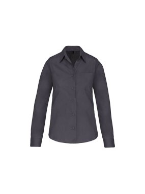 Dámska košeľa (KARIBAN LADIES LONG SLEEVE SHIRT) > sivá (zinc) > M
