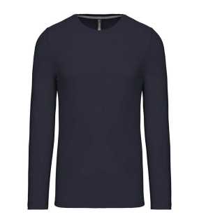 Pánske tričko ( Kariban Mens Long Sleeve Round Neck T-Shirt ) > modrá (navy) > L