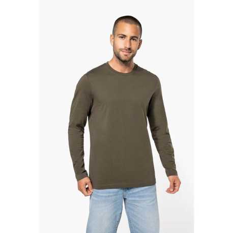 Pánske tričko ( Kariban Mens Long Sleeve Round Neck T-Shirt ) > modrá (navy) > L