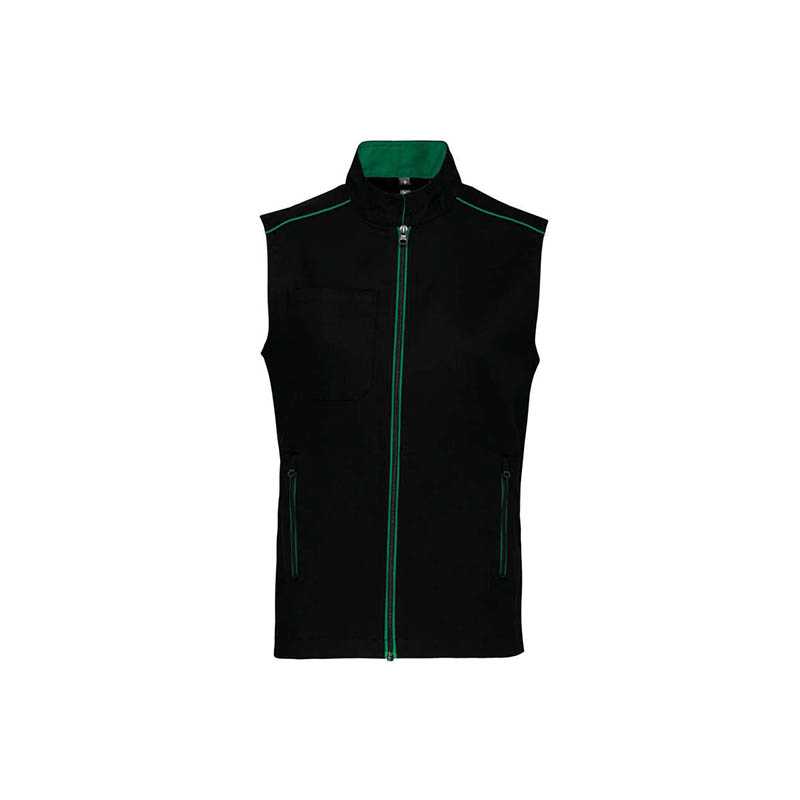 Pánska vesta (MEN'S DAYTODAY GILET) > čierna / zelená (kelly) > L