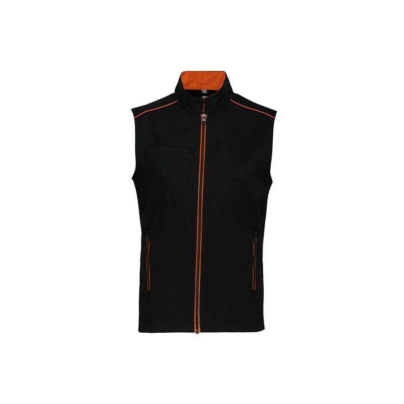 Pánska vesta (MEN'S DAYTODAY GILET) > čierna / oranžová > 2XL