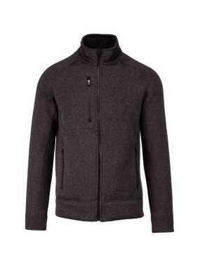 Pánska mikina (Kariban"MEN'S FULL ZIP HEATHER JACKET") > šedá (dark melange) > M