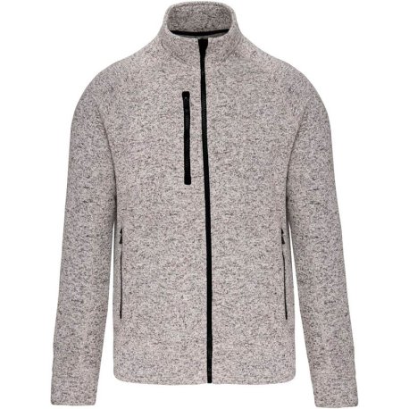 Pánska mikina (Kariban"MEN'S FULL ZIP HEATHER JACKET") > šedá(light melange) > 2XL