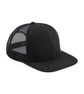 6 panelová-unisex šiltovka(BF Original Flat Peak 6 Panel Trucker Cap)>čierna/čierna