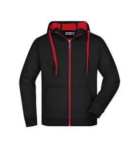 Pánska mikina (JN Men's Doubleface Jacket) > čierna / červená > L