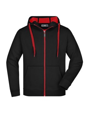 Pánska mikina (JN Men's Doubleface Jacket) > čierna / červená > M